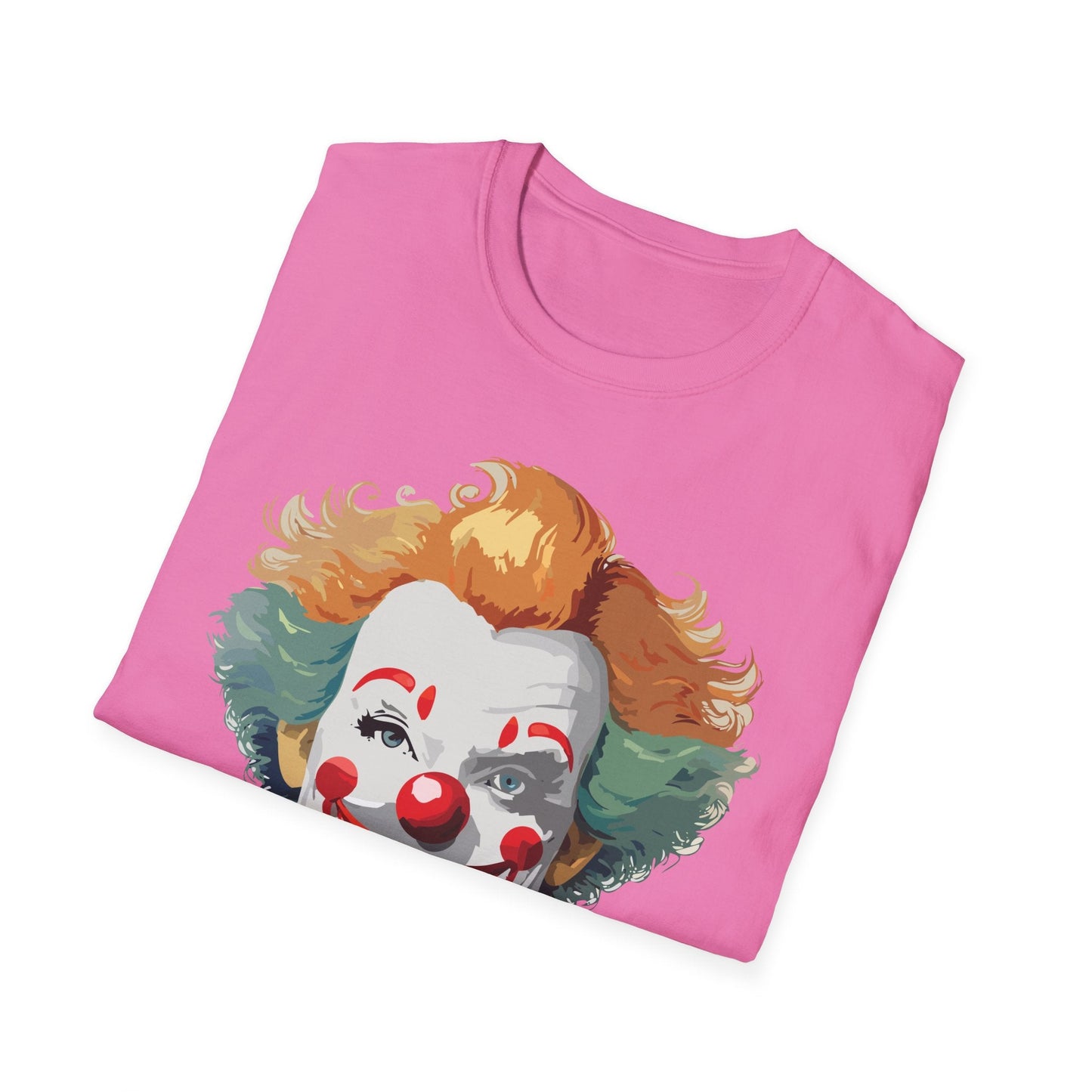 Unisex Short Sleeve Softstyle Clown T Shirt With Funny Man Circus Theme Tee Gildan 64000