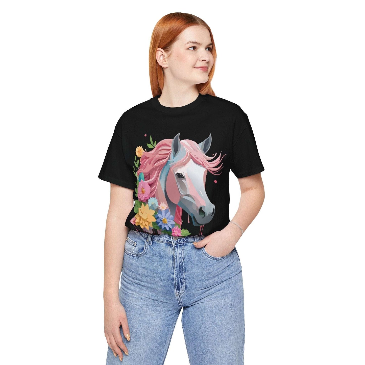 Horse Graphic Unisex 100 Cotton Vintage Animal Art T-Shirt 1