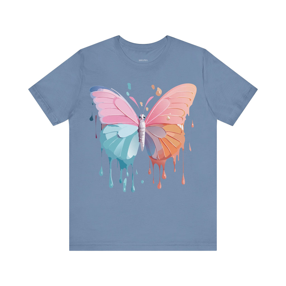 Butterfly Graphic Unisex Cotton Bella+Canvas Tee with Art Design n61