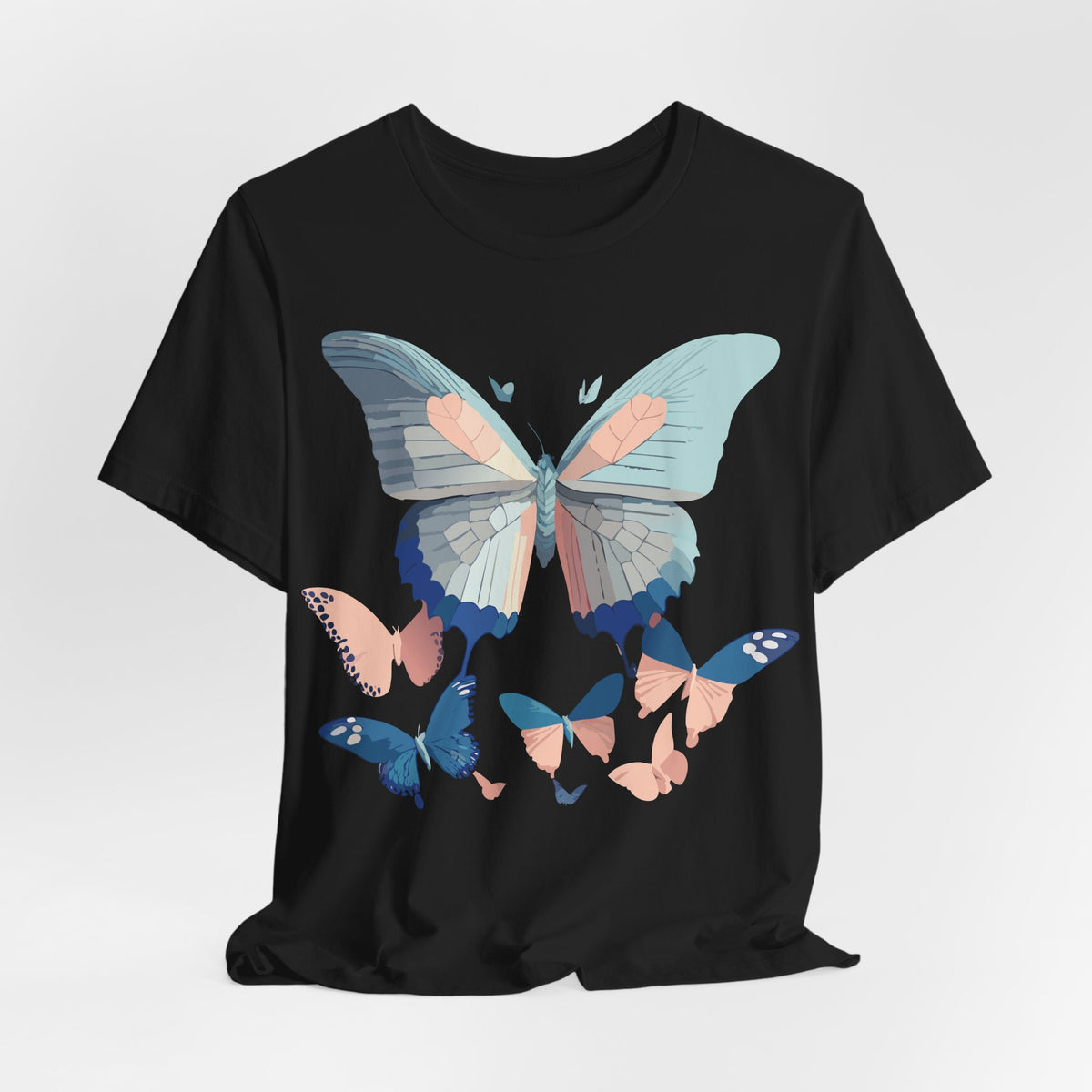 Butterfly Graphic Unisex Cotton Bella+Canvas Tee with Art Design n91