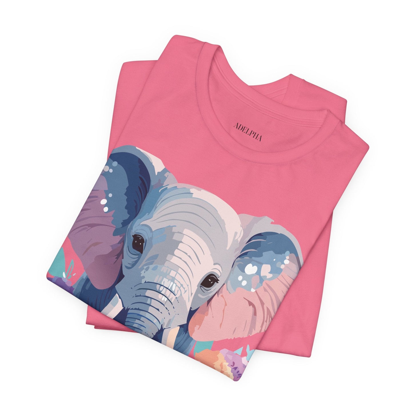 Elephant Graphic T Shirt Unisex Vintage Art Design Tee by Adelpha Short Sleeve Premium