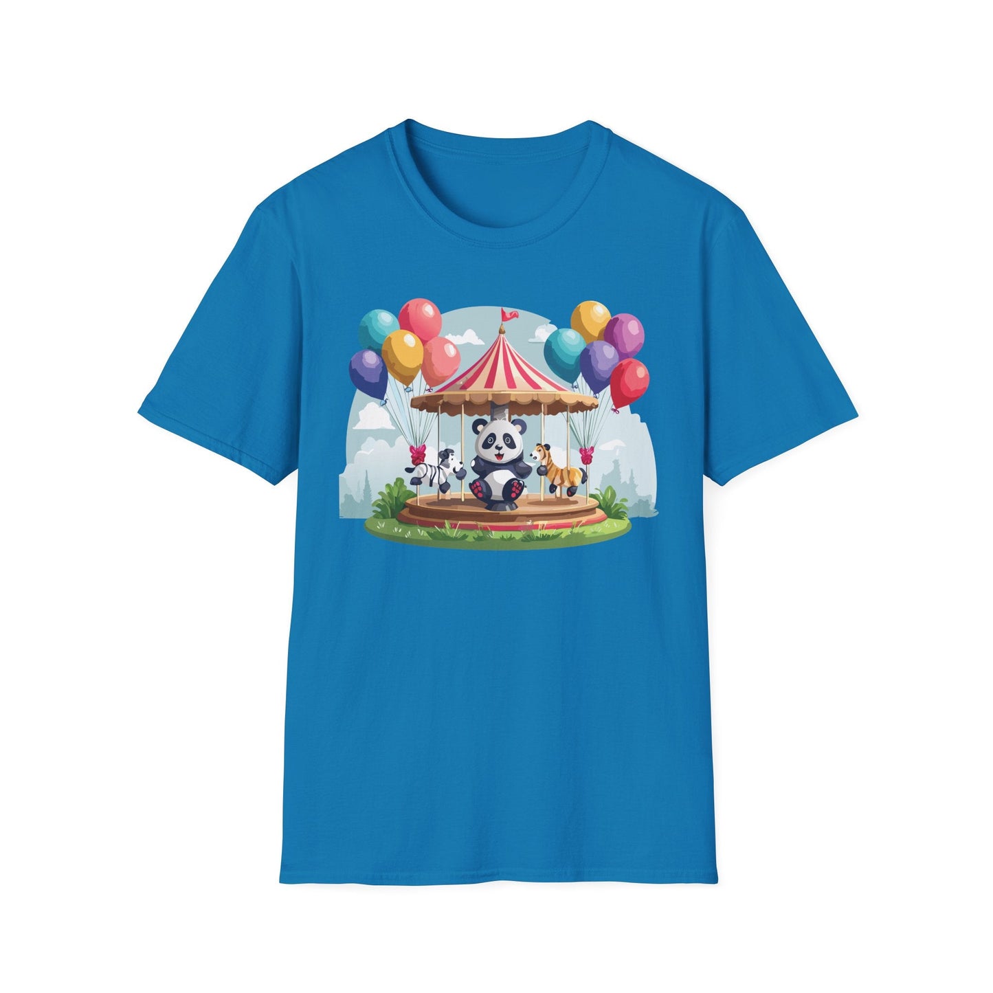 Unisex Panda Shirt Panda Tee Animal Print T Shirt Softstyle 64000 Gildan 100 Percent Ring Spun Cotton