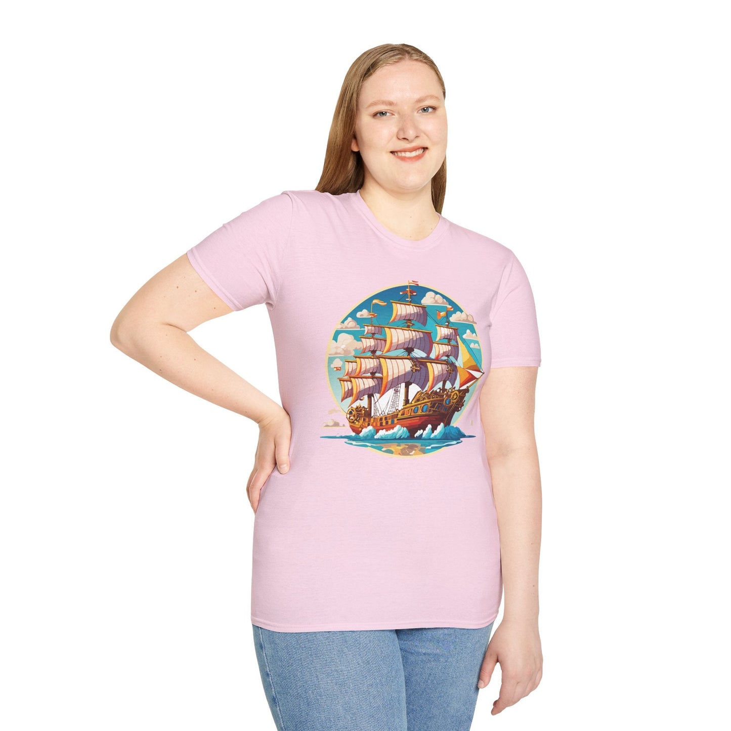 Ship T Shirts Frigate Tee Unisex Vessel Tee Shirt Gildan Softstyle 64000 Cotton Tee Classic