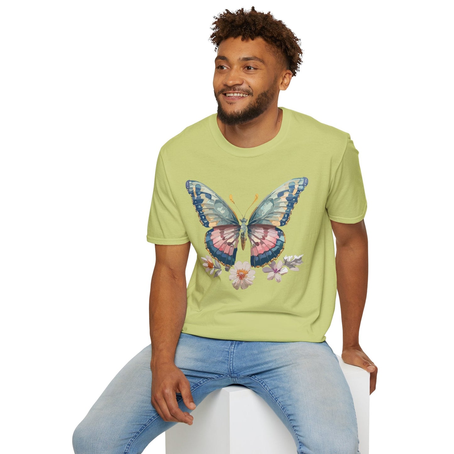Butterfly Shirt Unisex Monarch Design Gildan Softstyle 64000 Ring Spun Cotton Tee