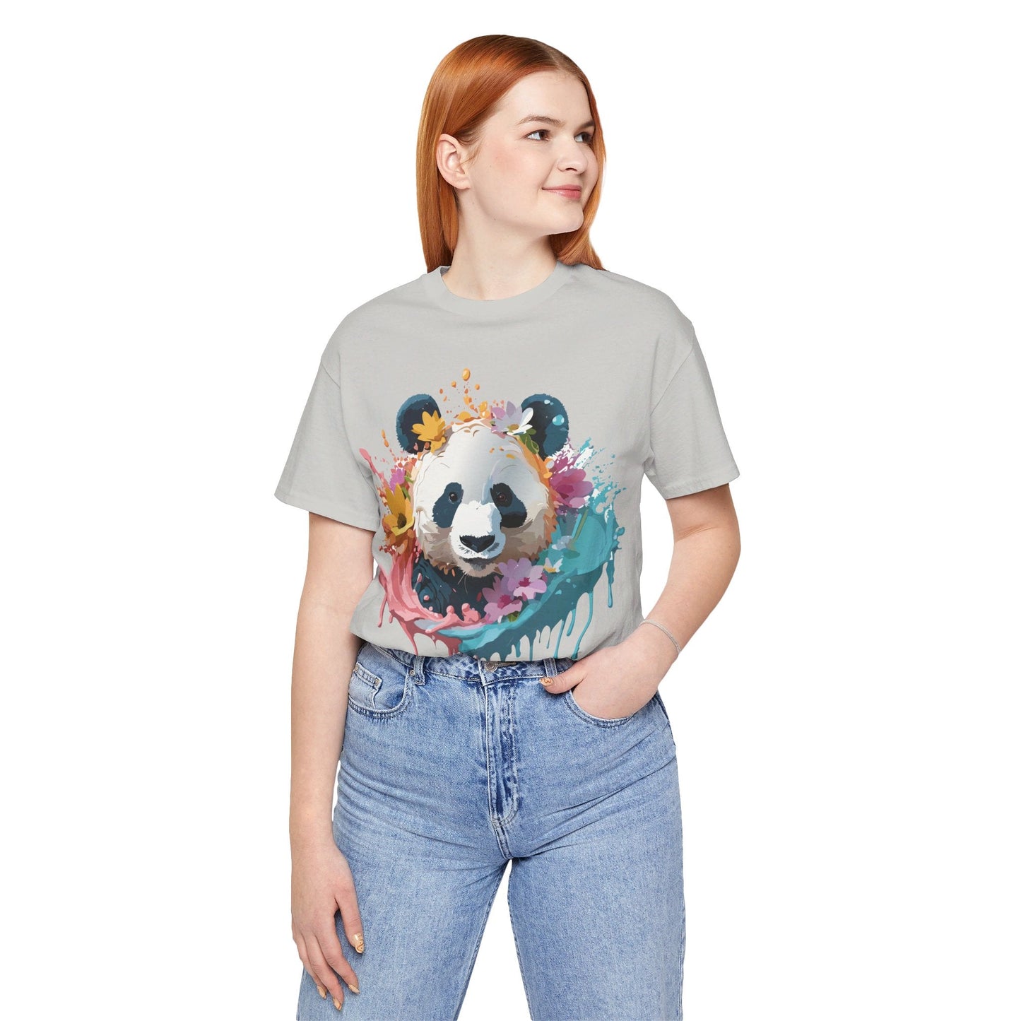 Panda Graphic Tee Unisex Jersey Short Sleeve Art Design Shirt By Adelpha Premium Casual Wear