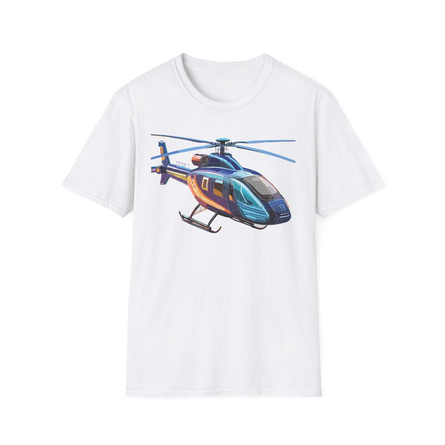 Chopper Helicopter Graphic Unisex Cotton Softstyle Short Sleeve Tee 8