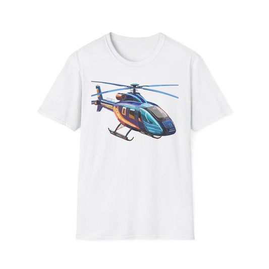 Chopper Helicopter Graphic Unisex Cotton Softstyle Short Sleeve Tee 8