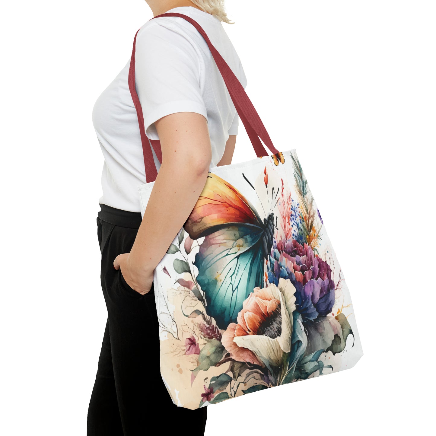 Canvas Bag with Butterfly Prints