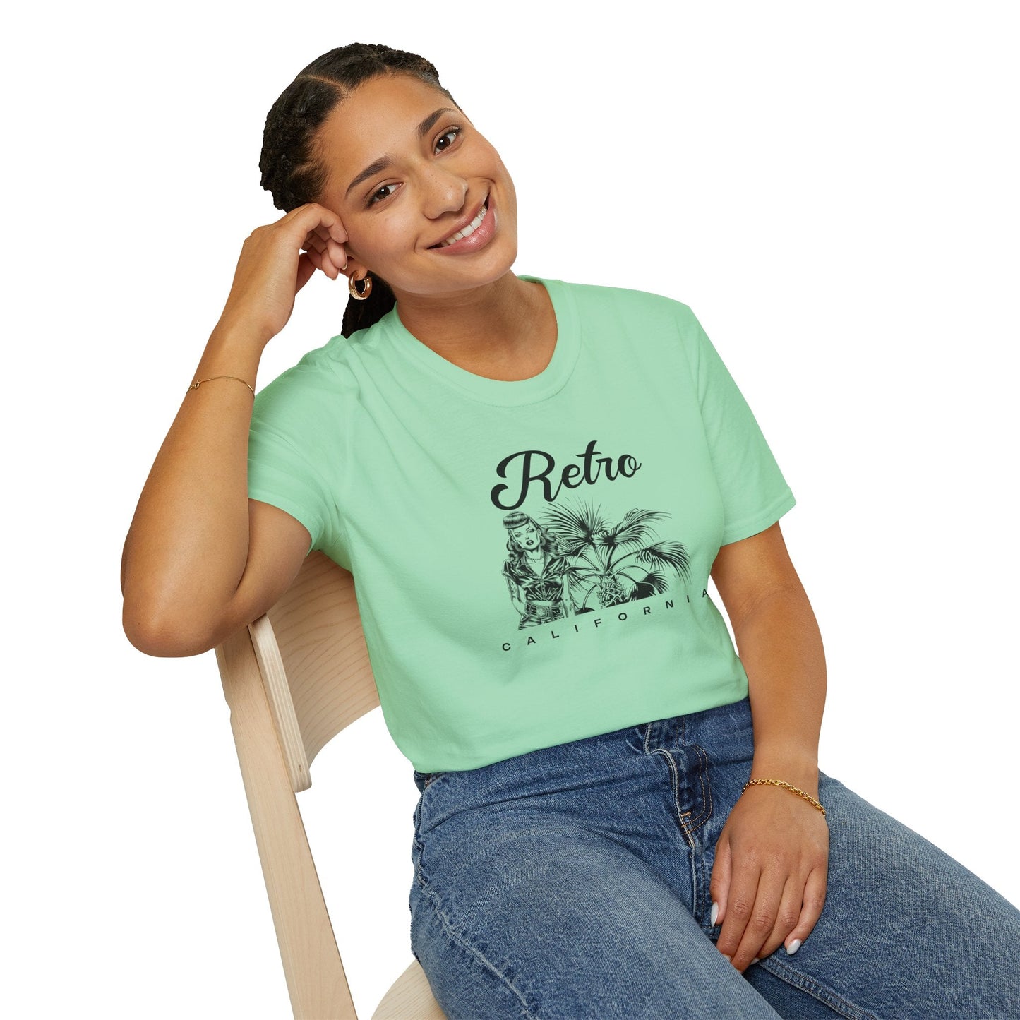 Retro California T-Shirt Unisex Cotton Vintage Palm Beach Graphic Tee