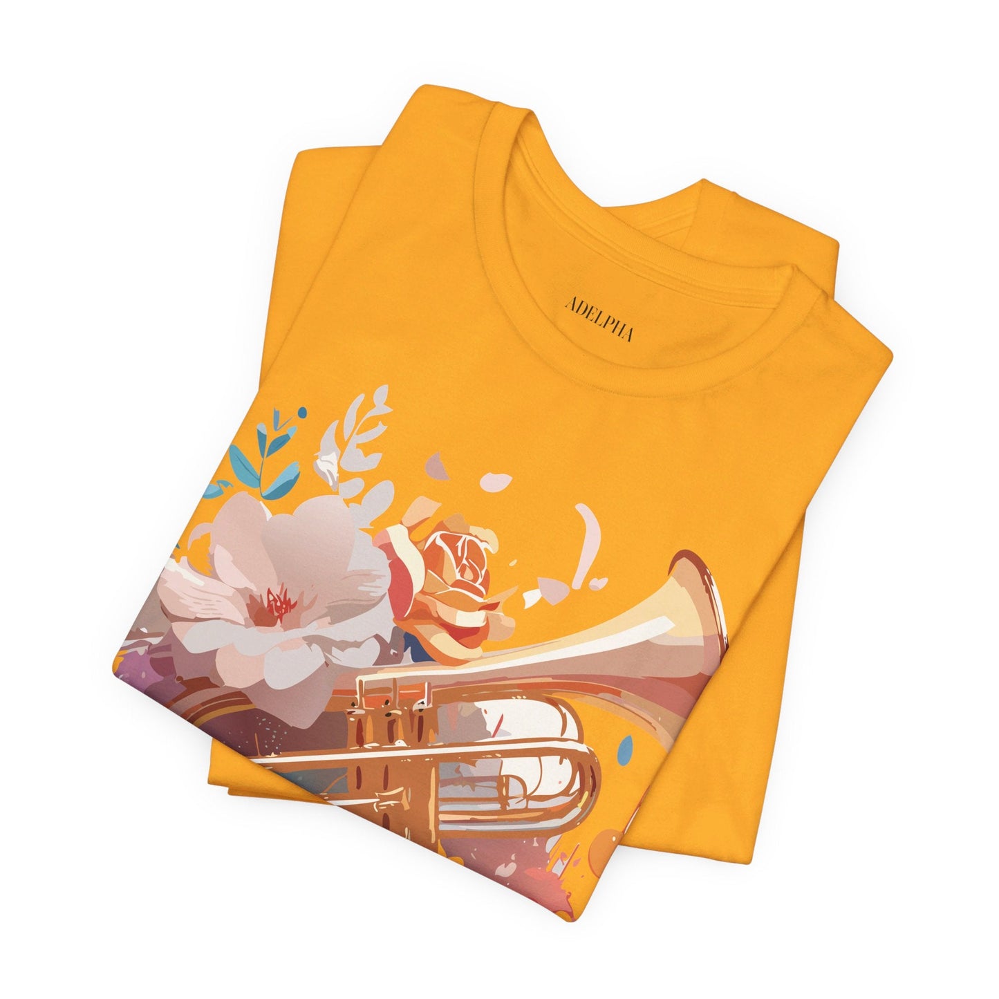 Music Graphic Unisex 100 Cotton Vintage Art with Musical Elements Tee 138
