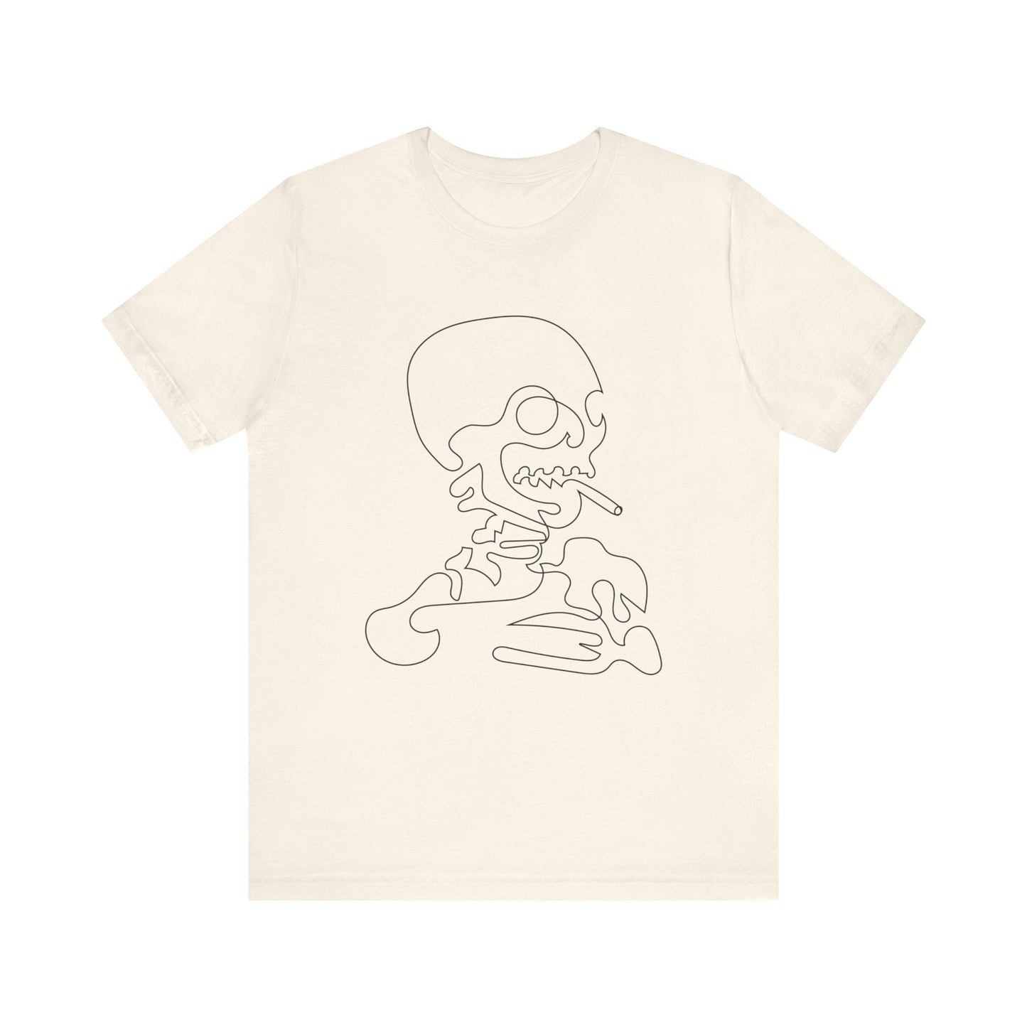 Unisex Cotton Tee Shirt with Skull