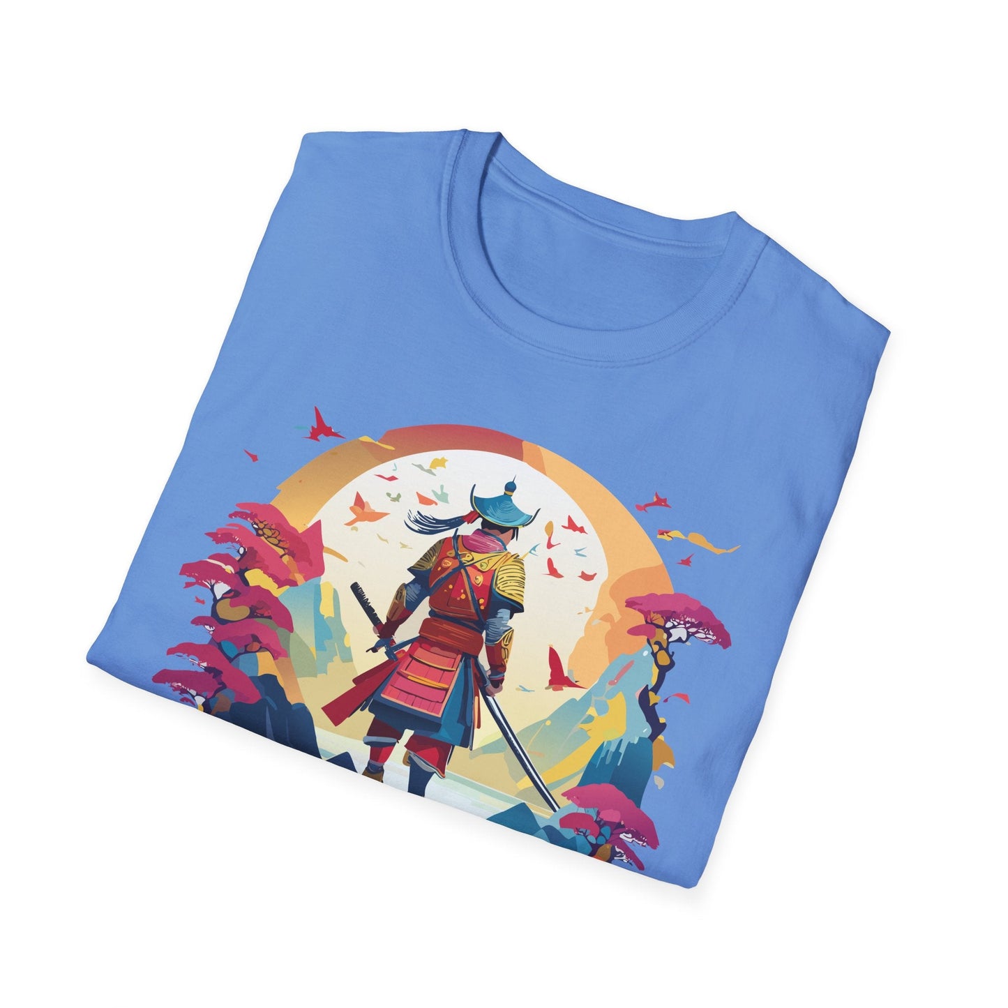 Samurai Shirt Unisex Tee Made With 100 Percent Ring Spun Cotton Soft Durable Comfort Gildan 64000