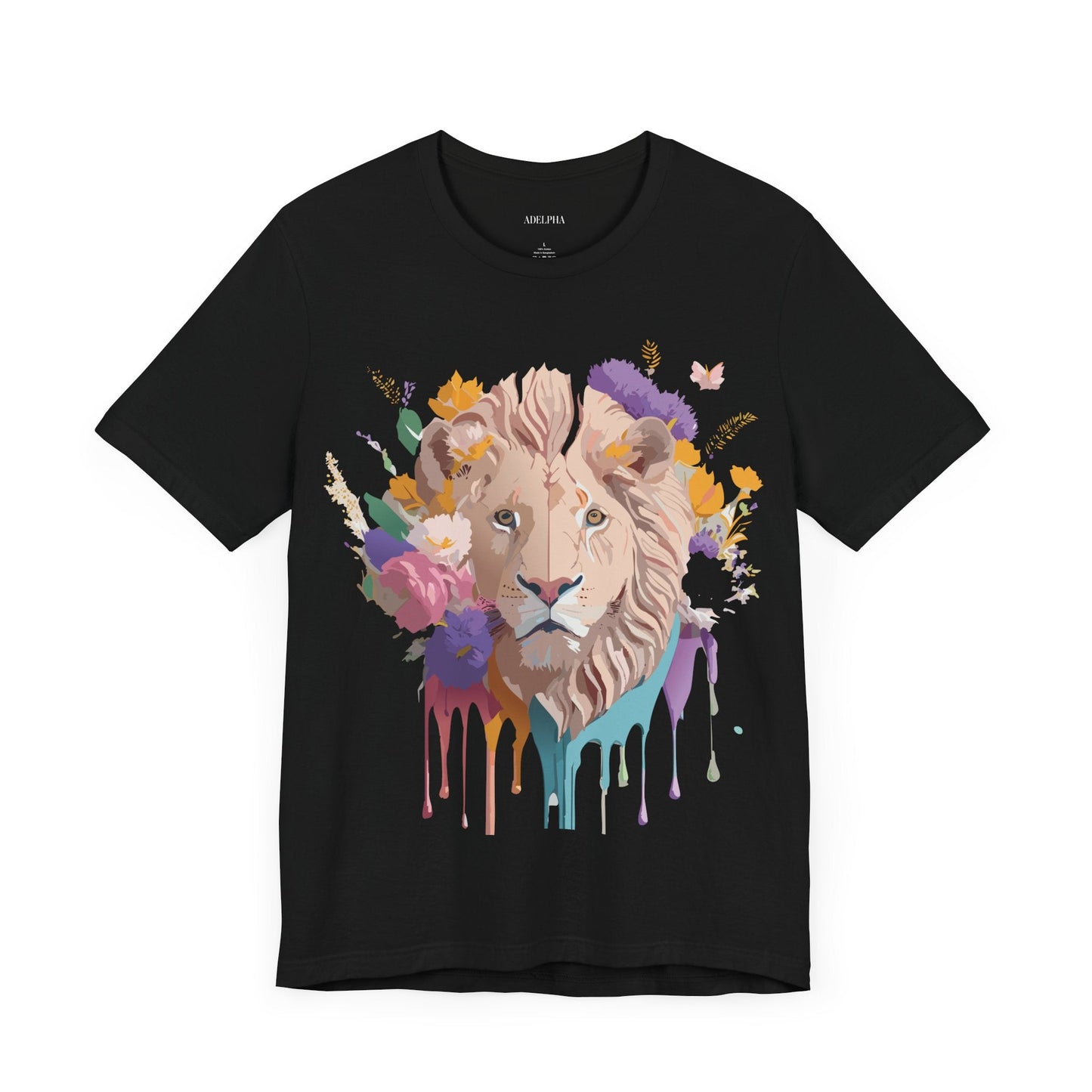 Lion Shirt Graphic Tee Unisex Short Sleeve Vintage Inspired Artwork Adelpha Premium Quality