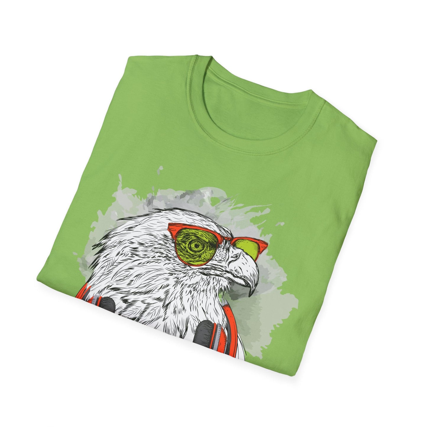I Love Music Animals Shirt With Headphones Unisex Gildan Softstyle 64000 Tee Premium