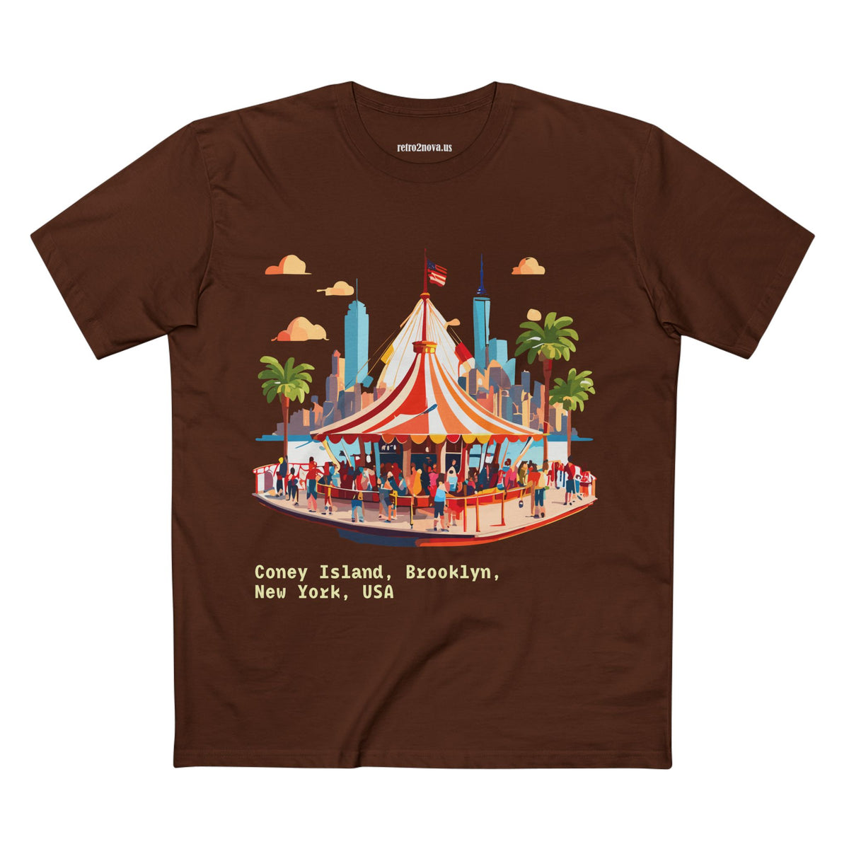Coney Island Carousel T-Shirt | Brooklyn New York Illustration