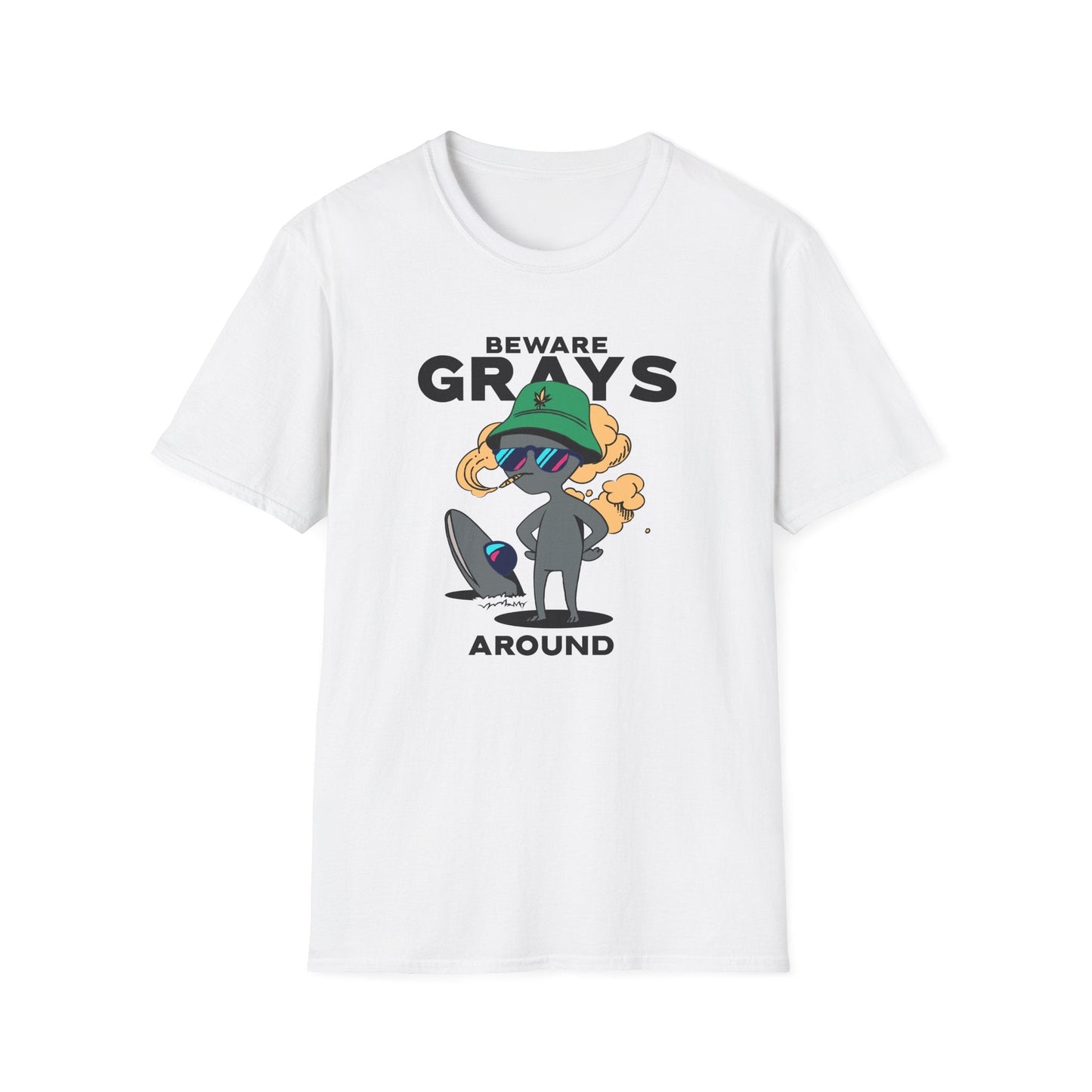 Funny Aliens UFO Graphic Unisex Cotton T-Shirt  18