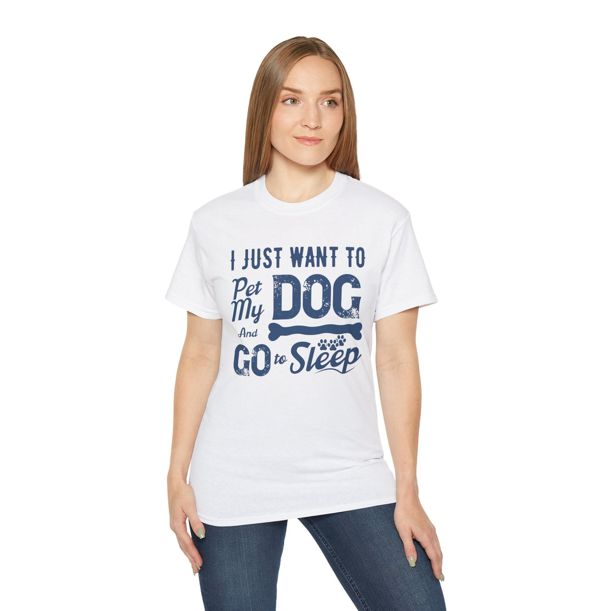 I Just Want To Pet My Dog And Go To Sleep T-Shirt | Dog Lover Tee