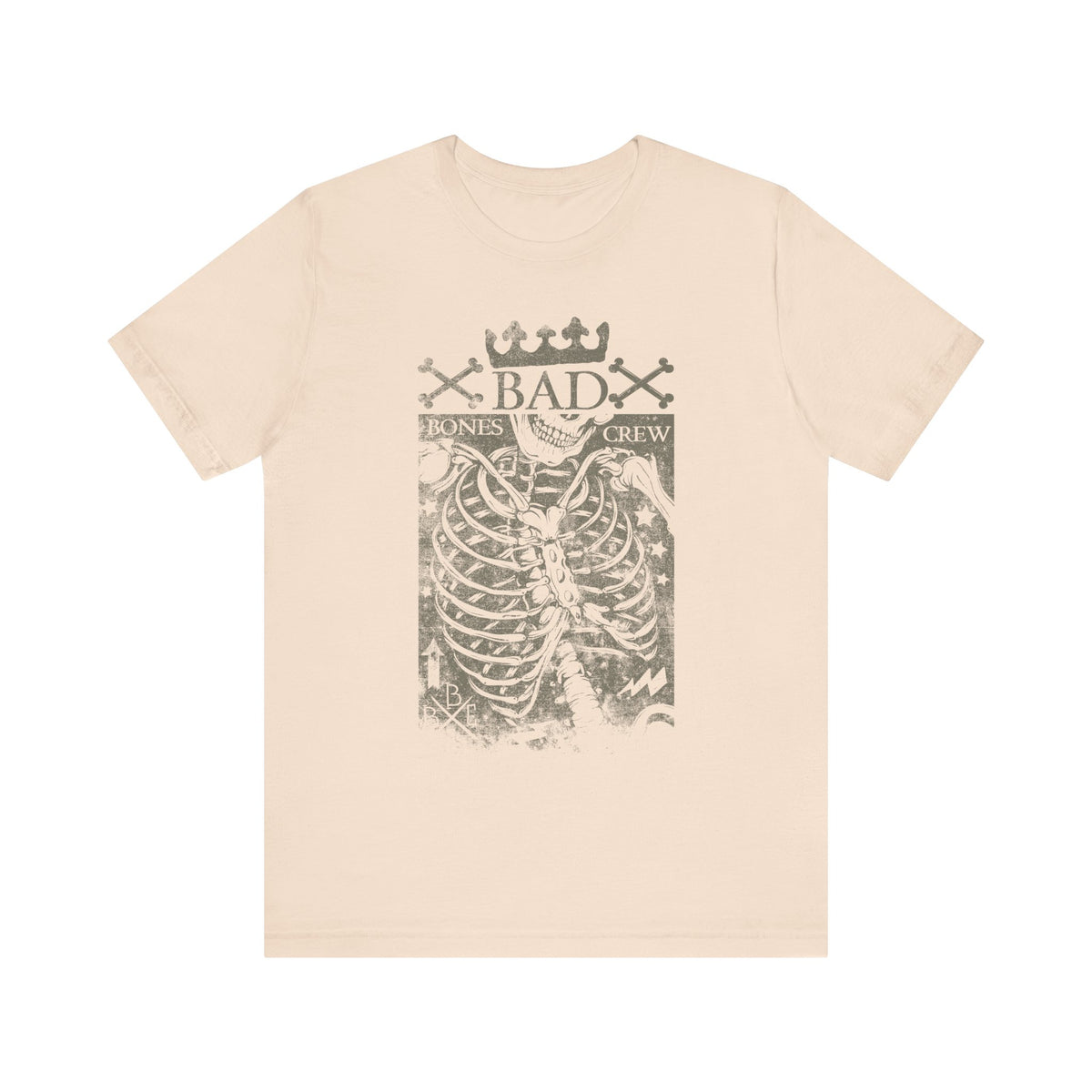 Skeleton Ribcage Tee Bones Crew Graphic Unisex Cotton Shirt A-10