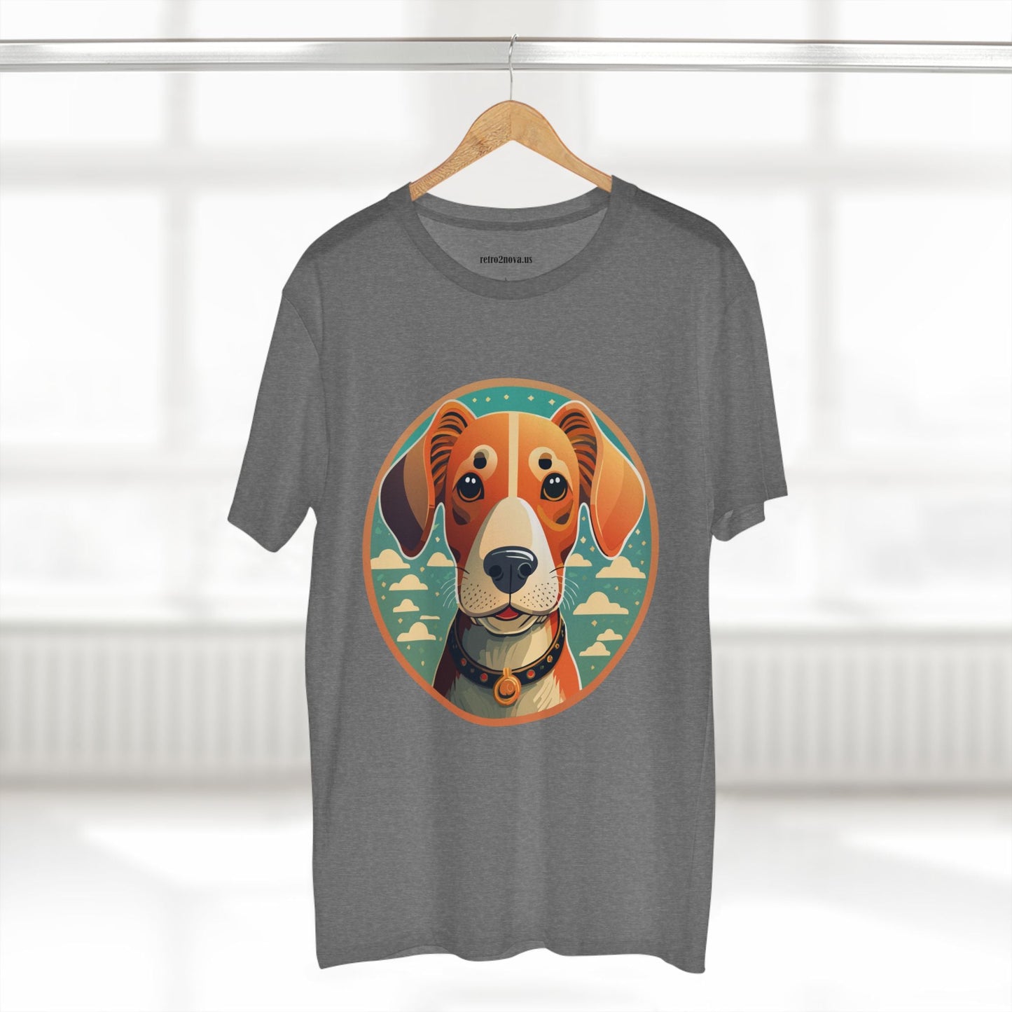Dog Animal Art Shirt For Unisex Premium Cotton Tee By Retro2Nova With Original Art Design Built For Everyday Comfort