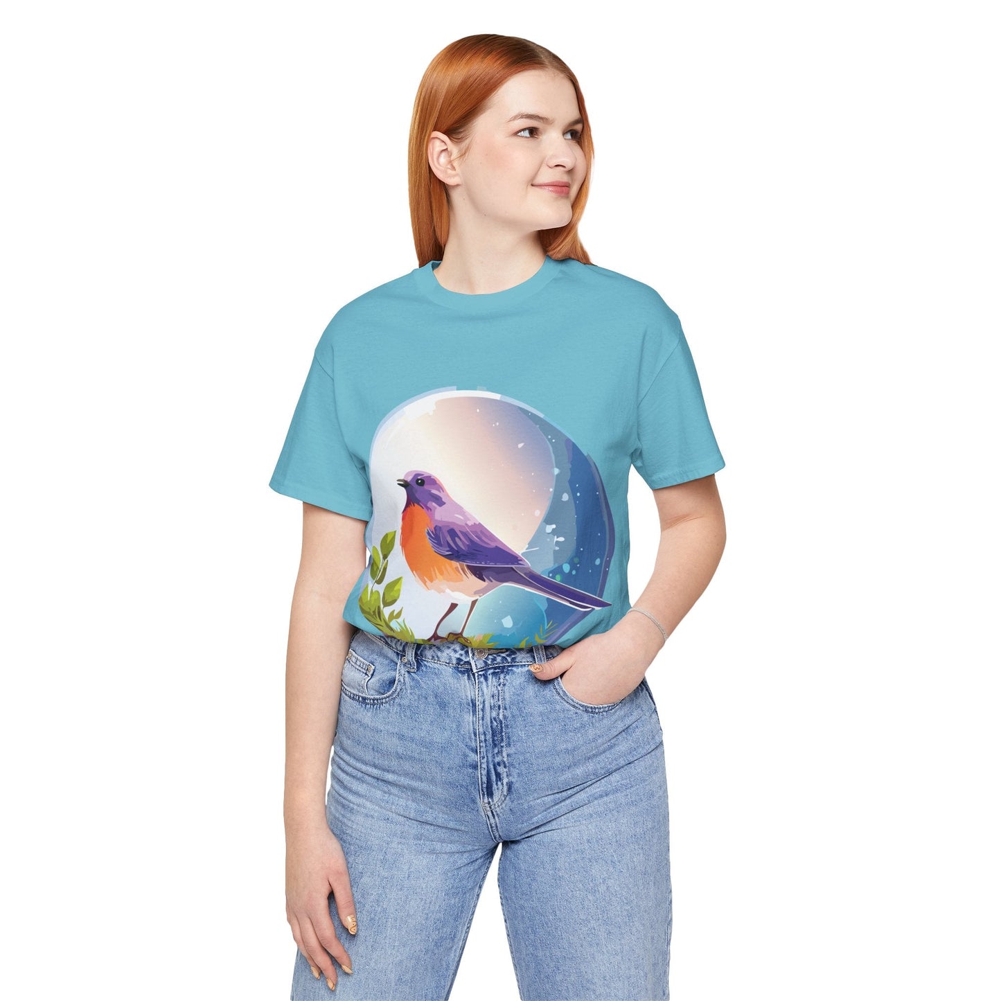 Unisex Animals And Bird Shirt Graphic Cotton T Shirt With Original Retro2Nova Art Premium Short Sleeve Tee