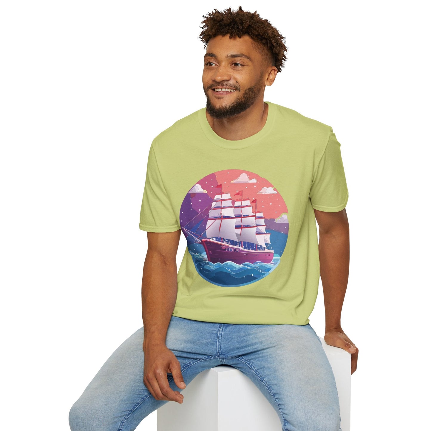 Unisex Gildan Softstyle 64000 T Shirt Ship Frigate Vessel Tee For Maritime Enthusiasts
