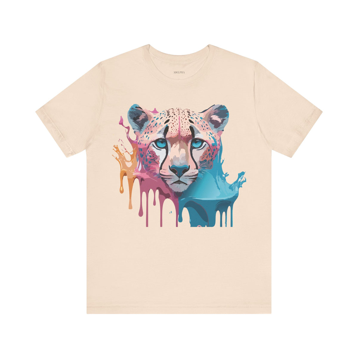 Cheetah Graphic Unisex Cotton Bella+Canvas Tee with Art Animal Design e303