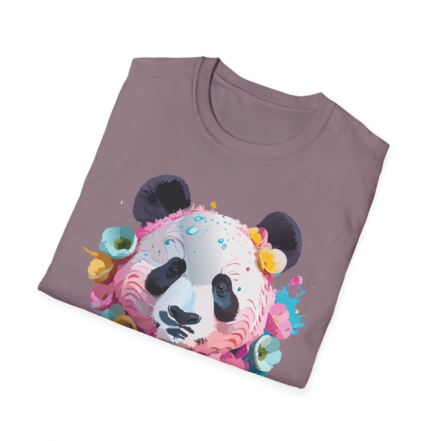 Panda Shirt Unisex T Shirt Graphic Tee Animal Print Gildan Softstyle 64000 100 Percent Cotton