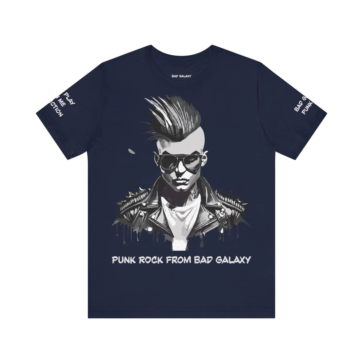 Punk Rock Tee Shirt From Bad Galaxy Made To Order 100 Percent Cotton USA Eco Friendly Inks