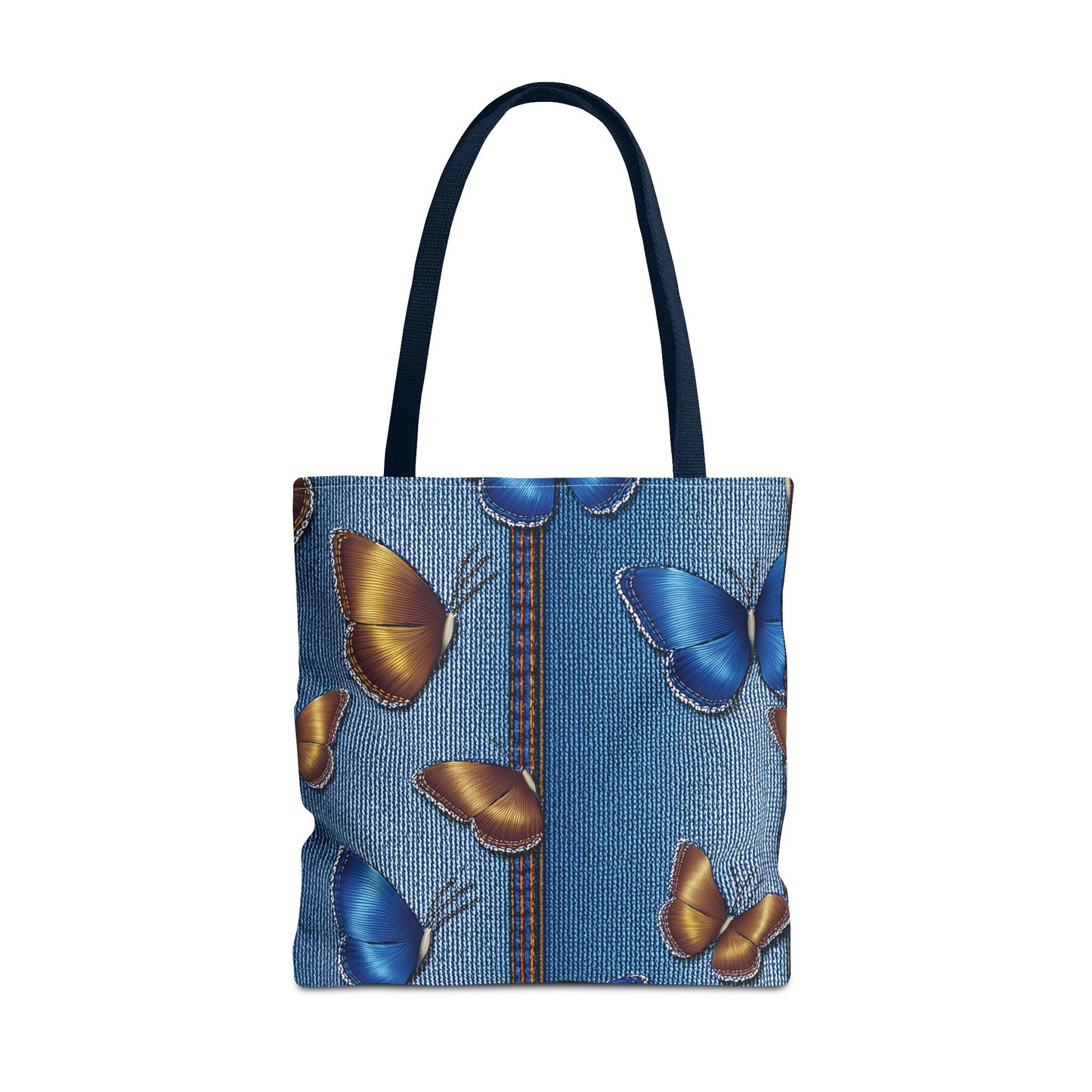 Denim Fabric Imitation Print Unisex Canvas Bag Poly Spun 3 Sizes Tote Bag 172