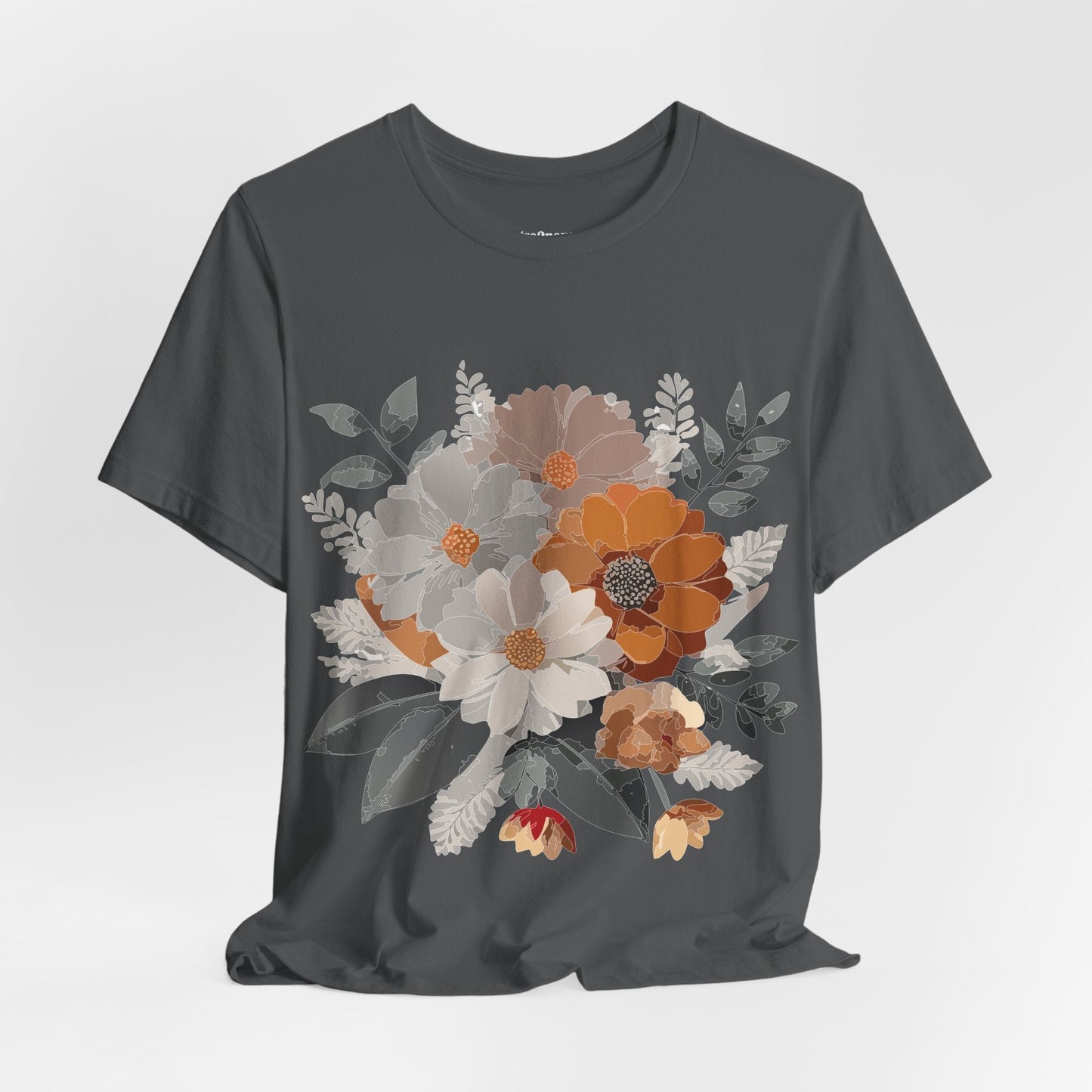 Flowers Shirt Floral Shirt Unisex Tee Lightweight Jersey Short Sleeve Floral Print Free Shipping