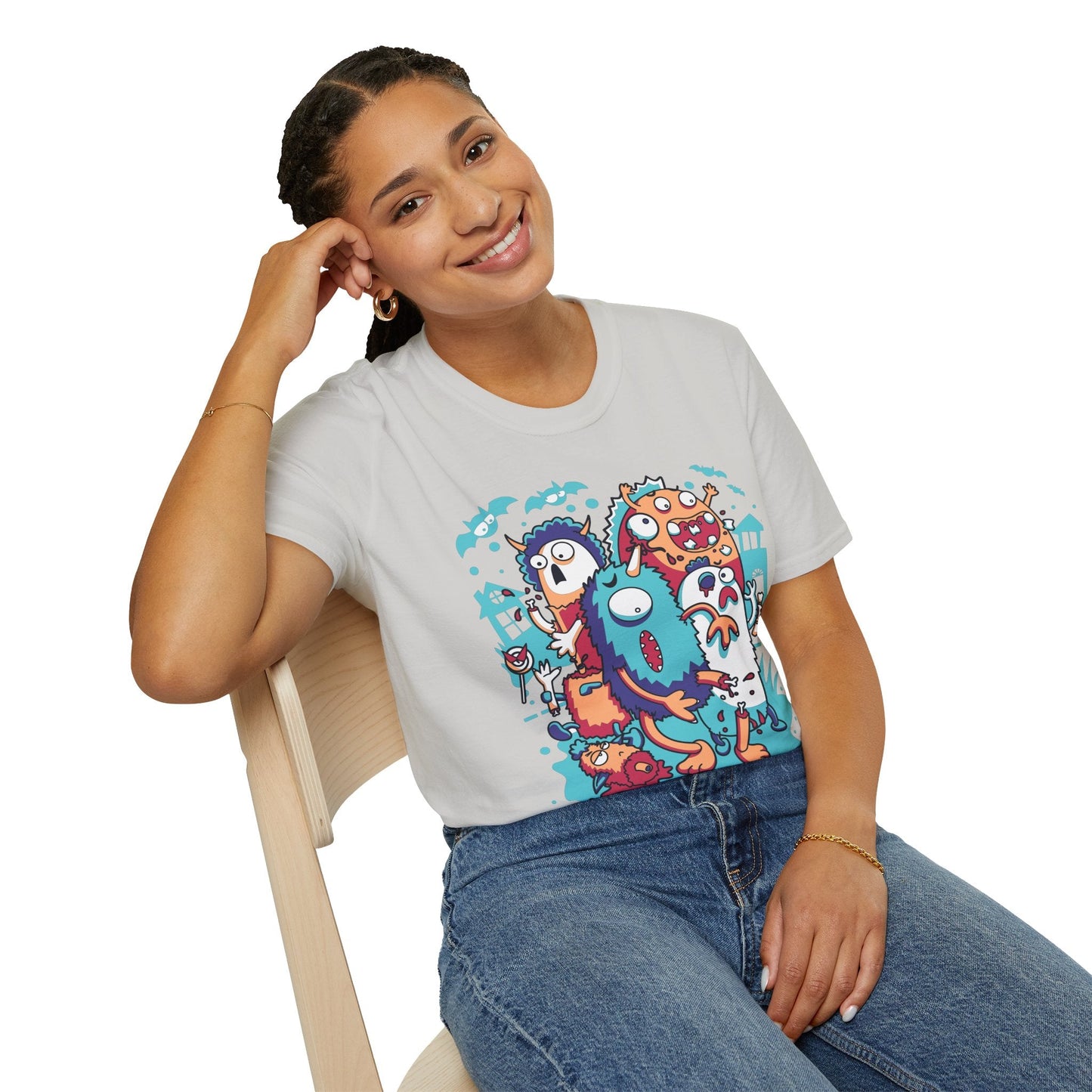Cartoon T Shirt Animation Tee Funny Graphic Unisex Softstyle 100 Percent Ring Spun Cotton Tee