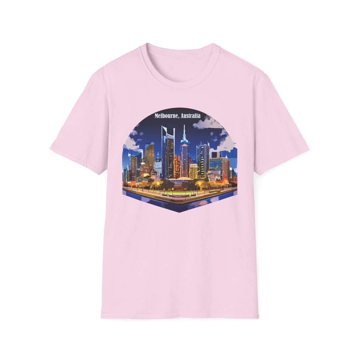 Melbourne Australia Skyline T-Shirt | Cityscape Nightscape Tee