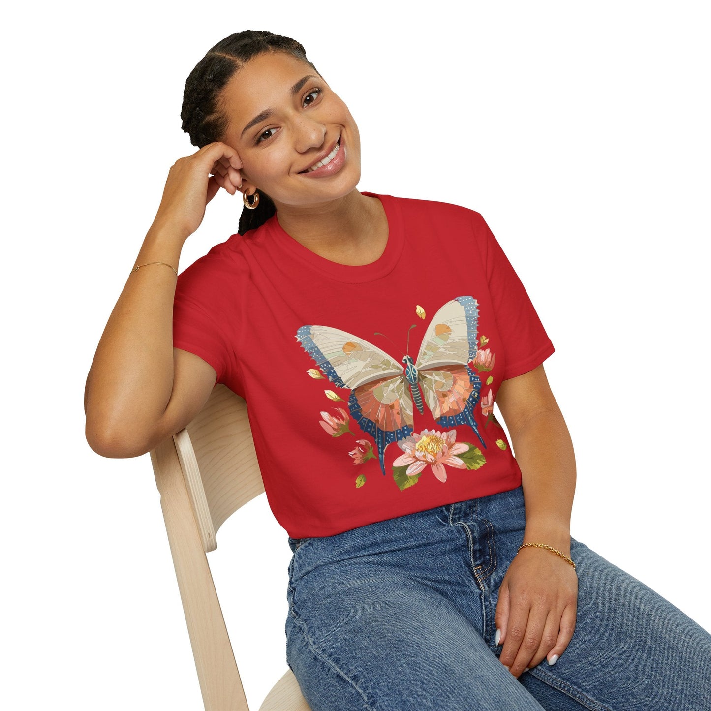 Butterfly Shirt Unisex Softstyle T Shirt Gildan 64000 100 Cotton Monarch Butterfly Gift