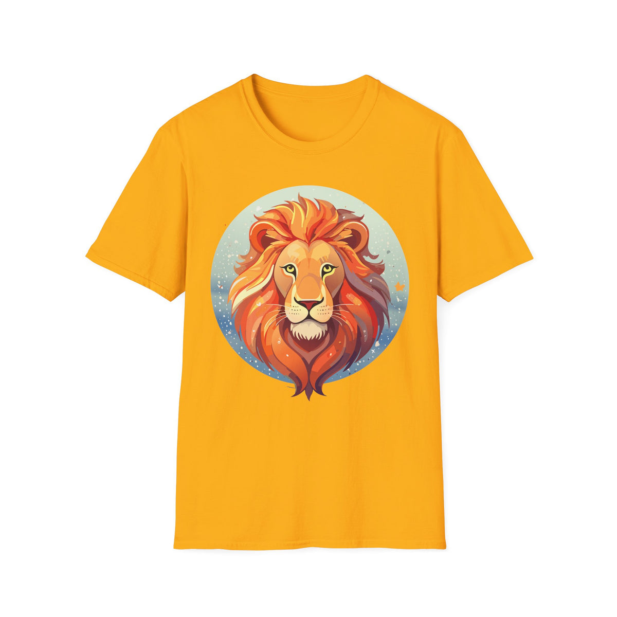 Majestic Lion Portrait T-Shirt | Colorful Roaring Mane Graphic