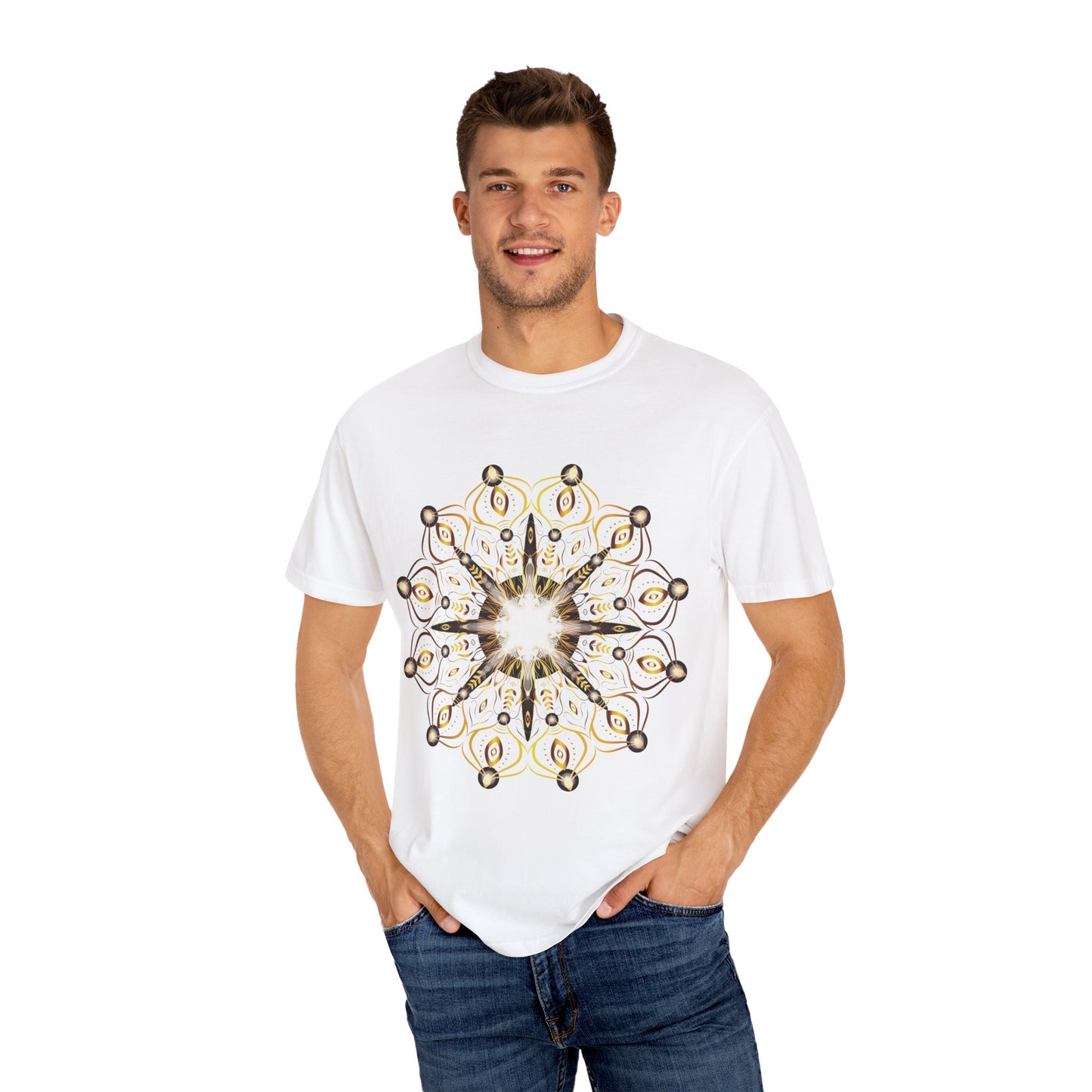 Unisex-T-Shirt mit abstraktem Print