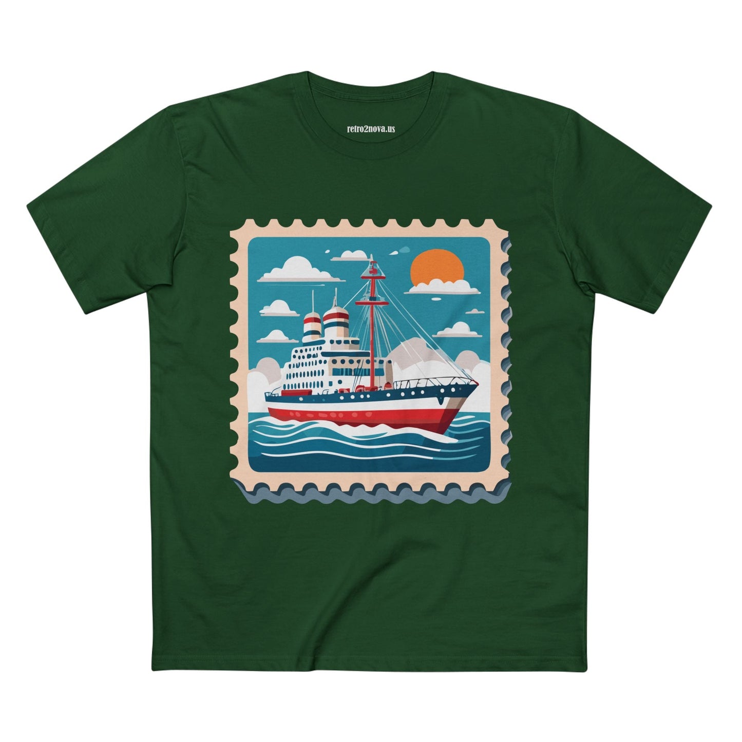 Stamp Shirt Postage Stamp Tee Unisex Premium Cotton Art Design From Retro2Nova Collection PS47