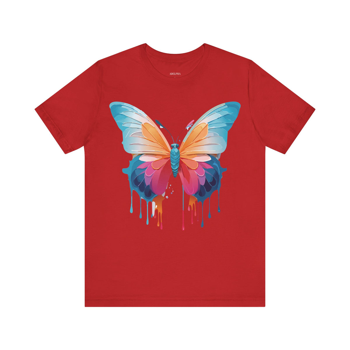 Butterfly Graphic Unisex Cotton Bella+Canvas Tee with Art Design n60