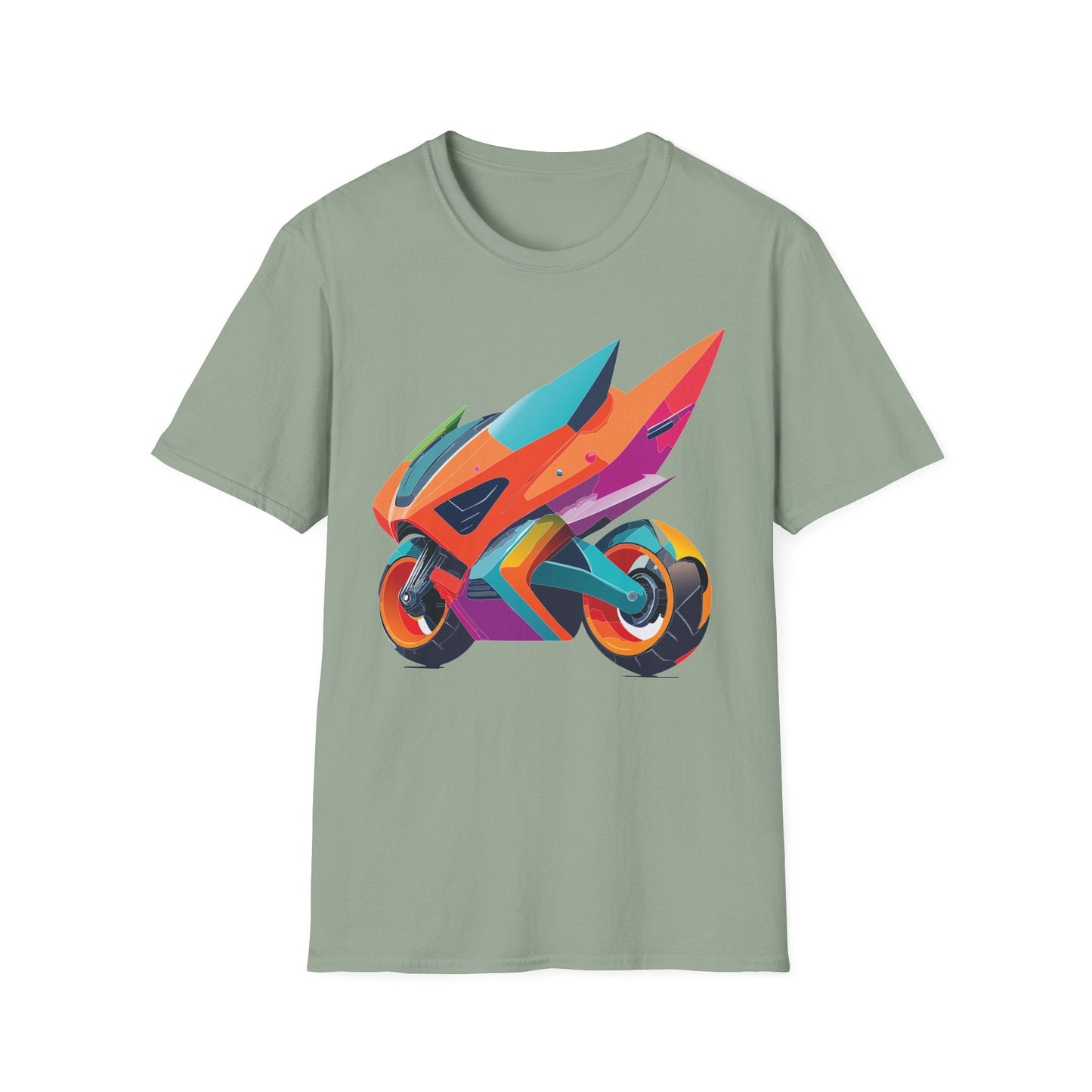 Unisex Bike T Shirt Moto Shirt Motorcycle MTB T Shirt 100 Percent Cotton Softstyle