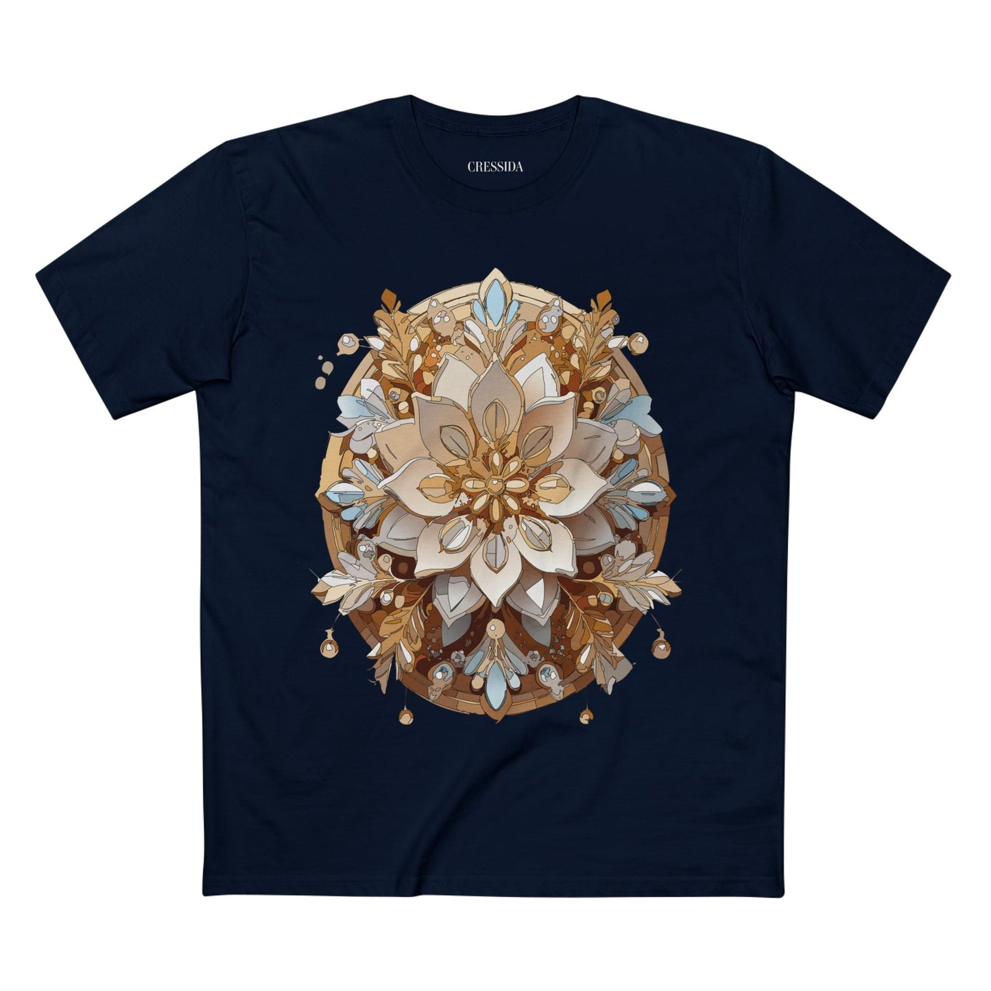 Floral Graphic T-Shirt Unisex 100 Cotton Art Design with Antique Flowers Tee 19