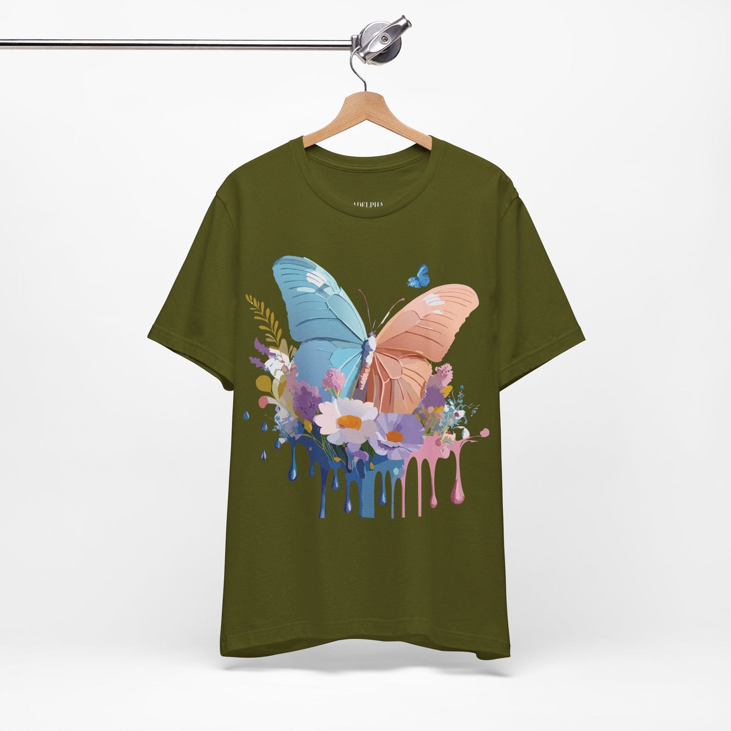 Butterfly Graphic Tee Adelpha Unisex Short Sleeve Art Design
