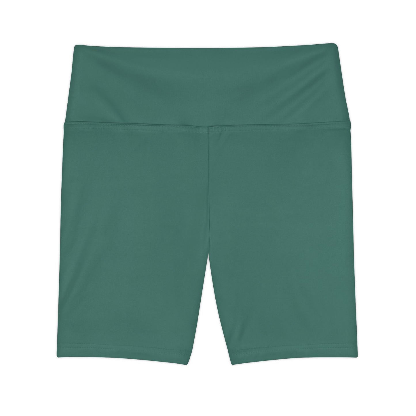 Deep Teal Workout Shorts — High-Waist Women's Active Biker Shorts (Solid Teal)