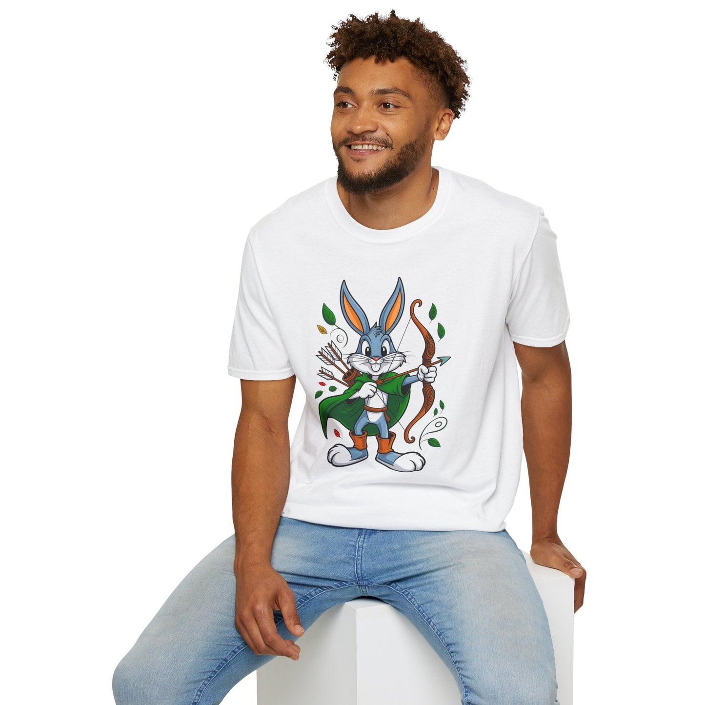 Bugs Bunny T Shirt Unisex Gildan Softstyle 100 Percent Ring Spun Cotton Cartoon Shirt Graphic