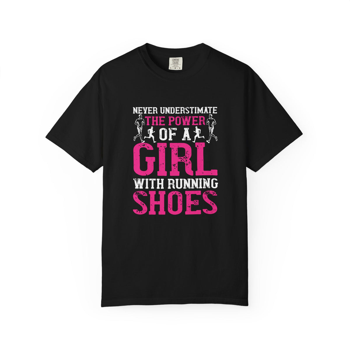 Girl With Running Shoes Unisex Comfort Colors Garment-Dyed Heavyweight 100 Cotton Art Design T-Shirt w95