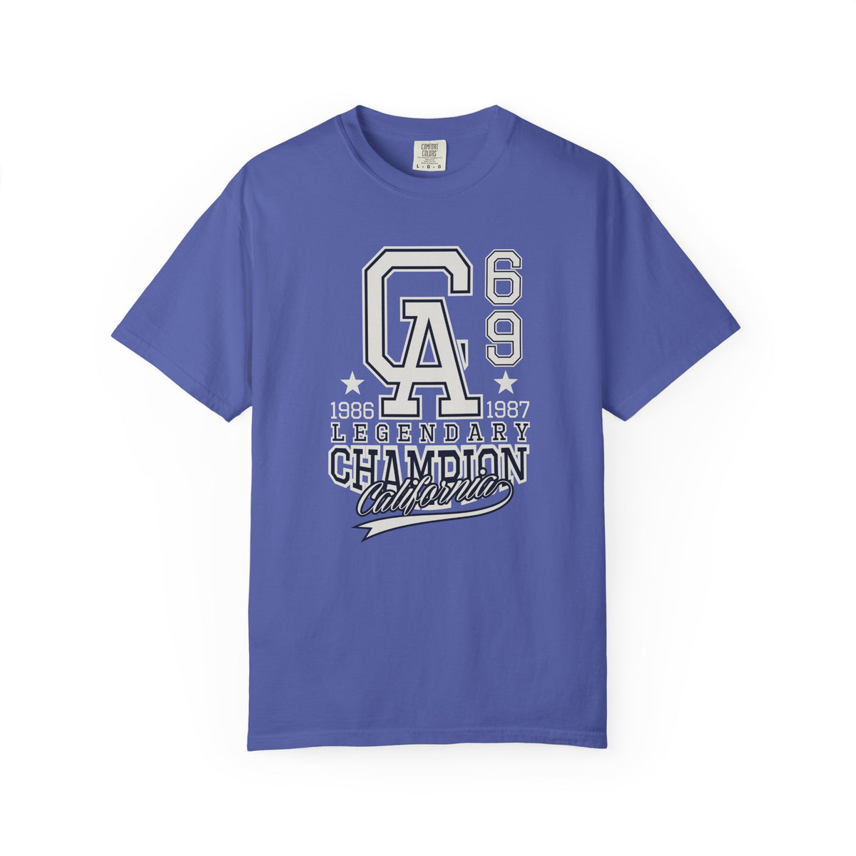 69 Champion California College Unisex Comfort Colors Garment-Dyed Heavyweight 100 Cotton Art Design T-Shirt w18