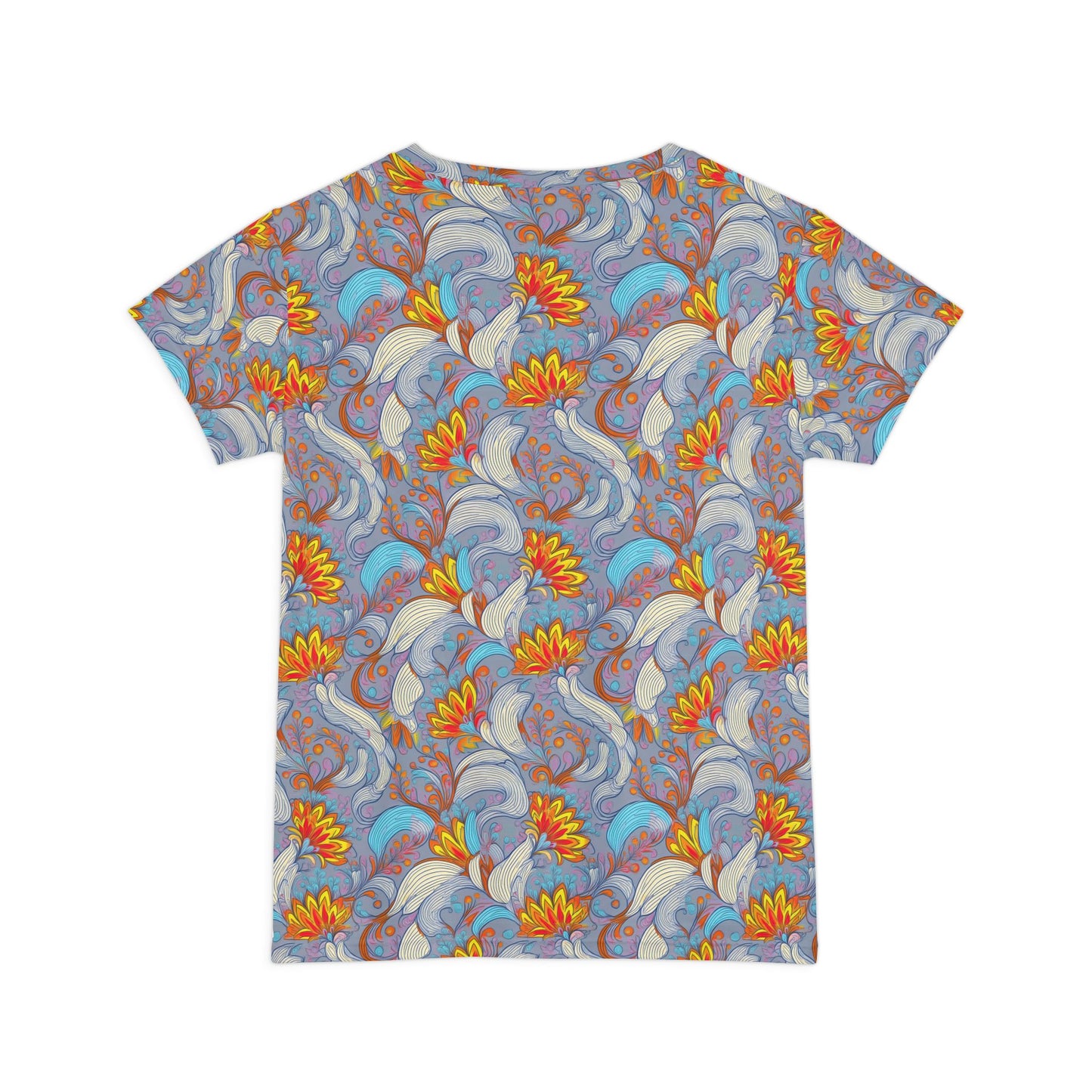 Women Poly Span T-Shirt with Floral Print
