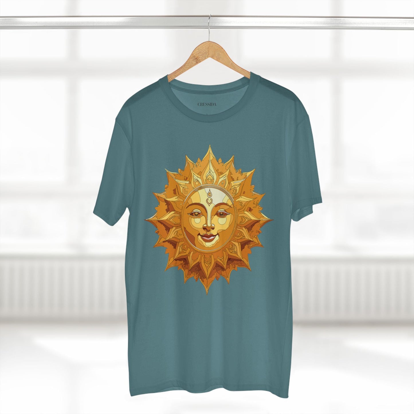 Gold Sun Graphic Unisex 100 Cotton T-Shirt with Golden Art Design 21