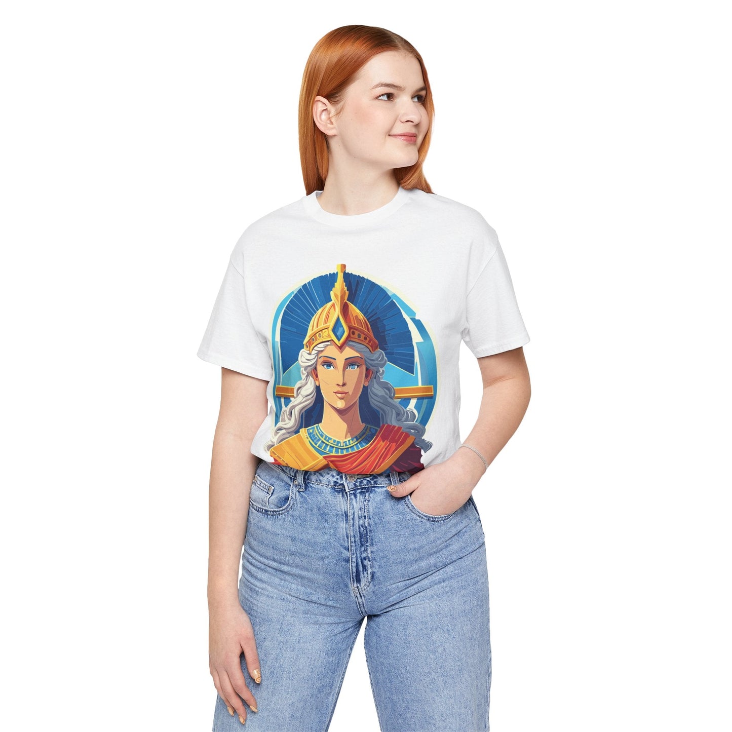 Athena Goddess Graphic Cotton T Shirt Unisex Tee by Retro2Nova Original Art Vintage Inspired