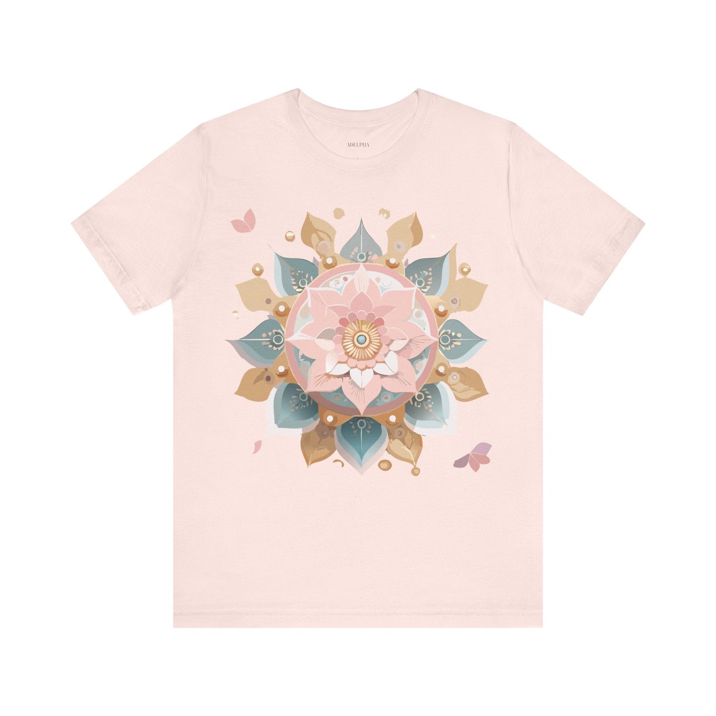 Mandala Shirt Unisex Graphic Tee By Adelpha With Vintage Inspired Artwork Short Sleeve Jersey
