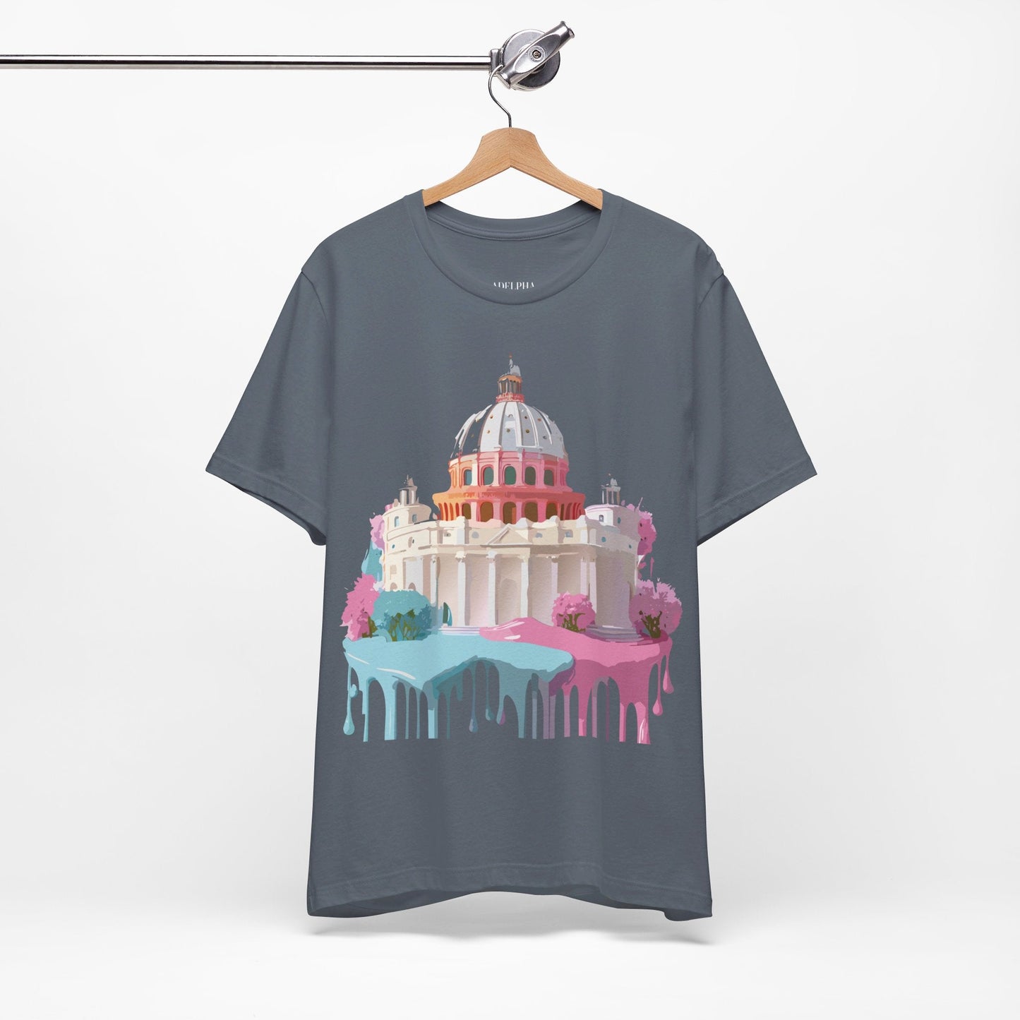 Unisex Graphic Tee With Rome Artwork By Vintage Inspired Short Sleeve