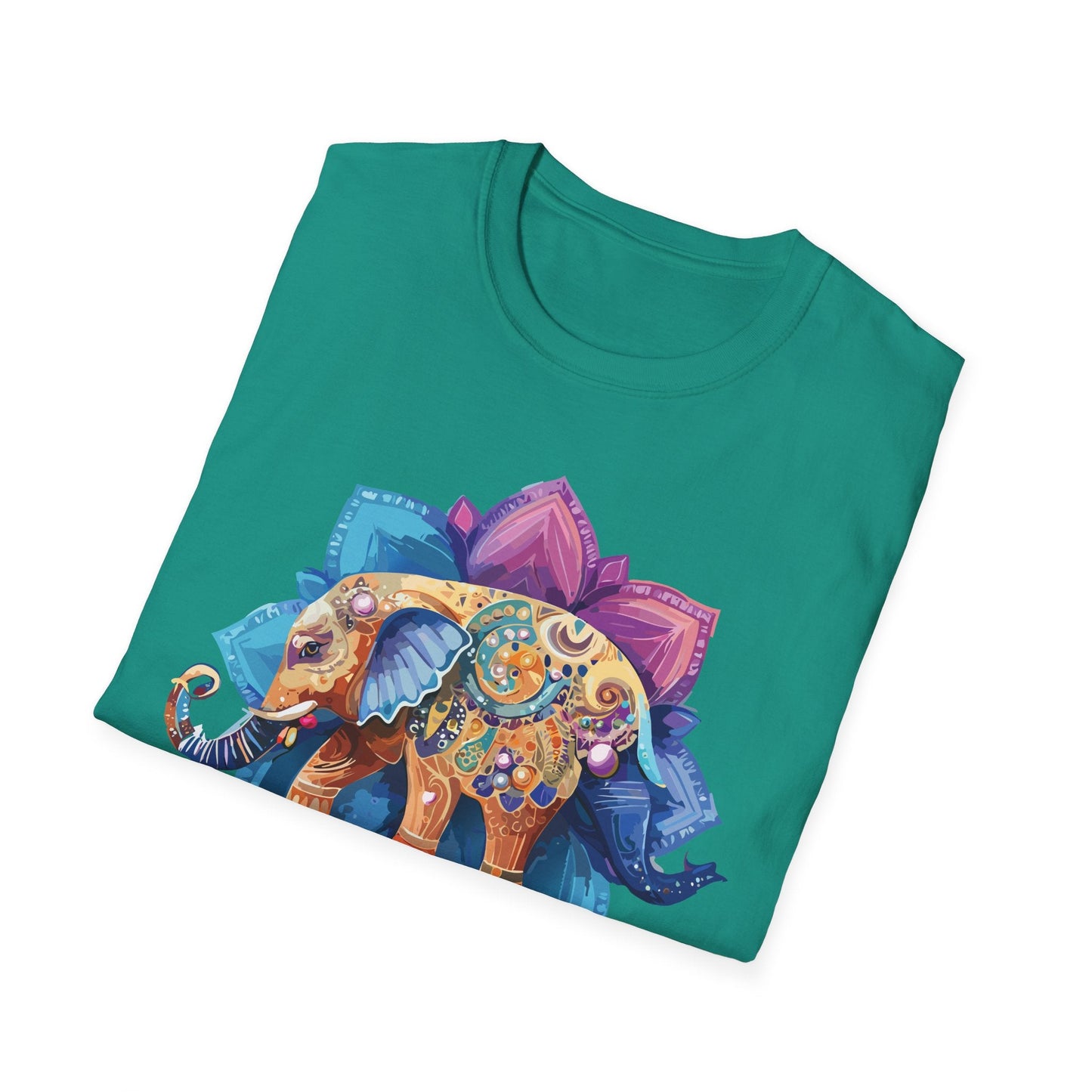 Unisex Elephant T Shirt Softstyle Gildan 64000 Cotton Tee For Animal Lovers And Collectors